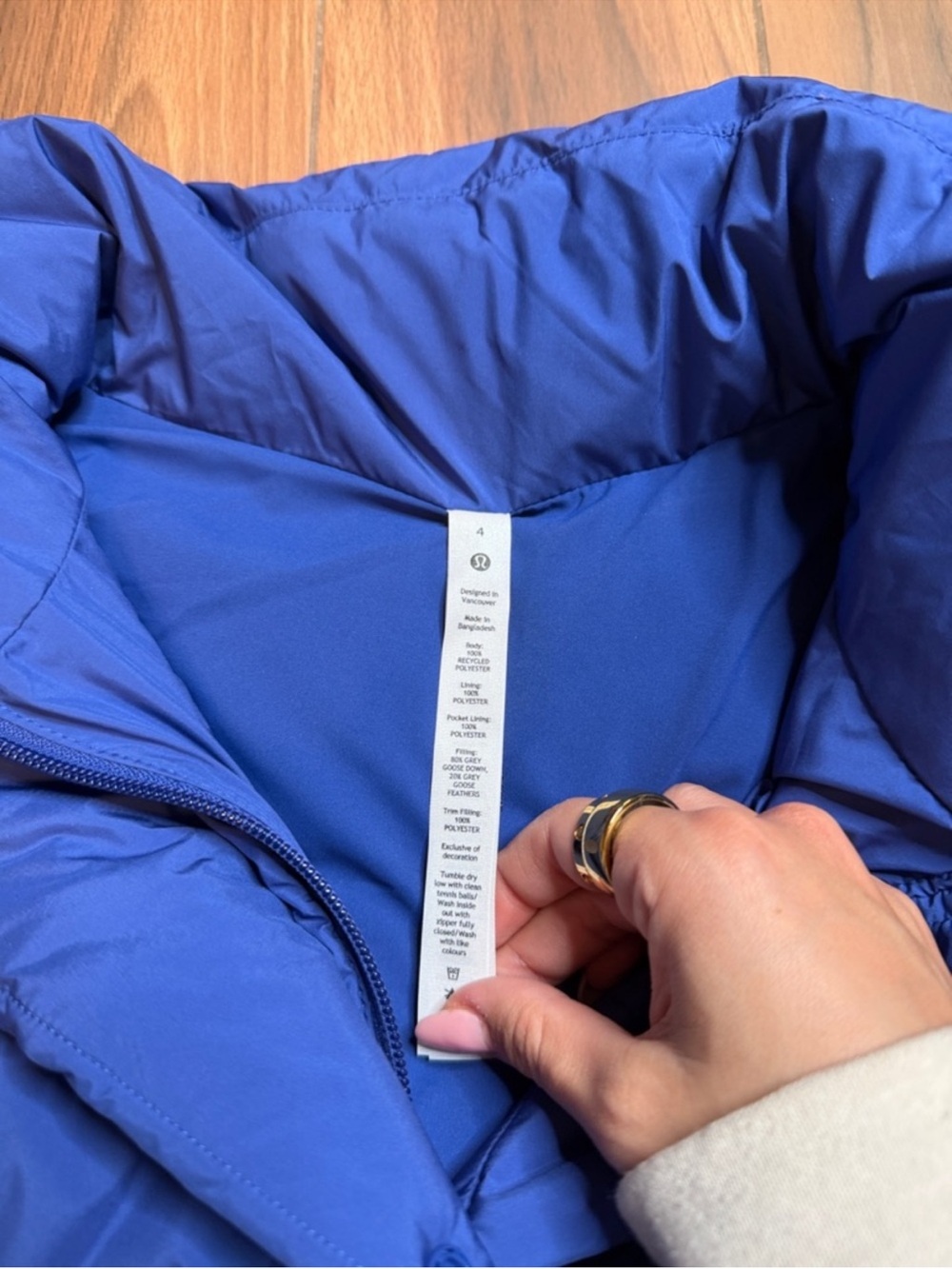 Lululemon Athletica Electric Blue Quilted Puffer Vest View 4